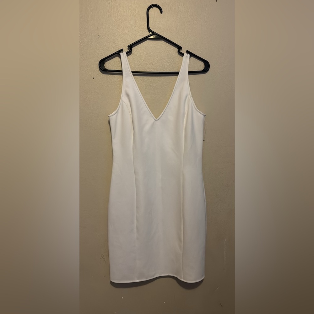 Leith Cream V-Neck Slip Dress